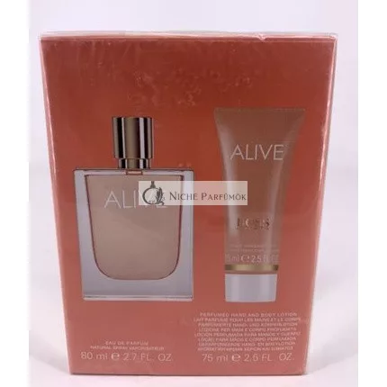 Hugo Boss Alive Set, 80ml Eau De Parfum + 75ml Telový krém