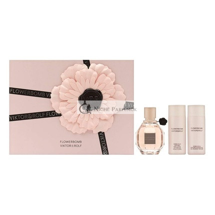 Viktor&Rolf Flowerbomb Eau de Parfum 50ml s telovým mliekom a sprchovým gélom