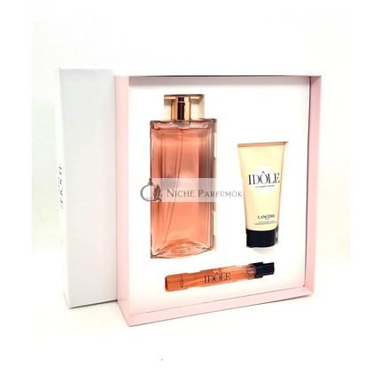 Lancôme Idole Aura Darčeková Sada Eau de Parfum Nectar 50ml - Power Cream - Telový Krém 50ml - Miniatúra Eau de Parfum Nectar 5ml