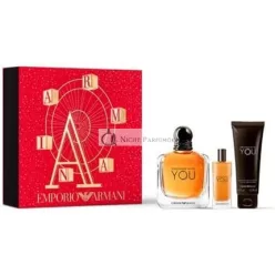   Armani Emporio Stronger With You 3-dielna sada Eau De Toilette 100ml + Eau De Toilette 15ml + Sprchový gél 75ml