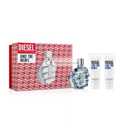   Diesel Only the Brave Pánska Parfumová Darčeková Sada, 4,2 Fl Oz Eau de Toilette + 2x 2,5 Fl Oz Sprchový Gél - 3 kusy