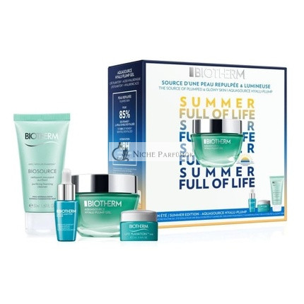 Biotherm Aquasource Hyalu Set Čistiaci gél 50ml Očný krém 50ml Sérum 5ml 7ml