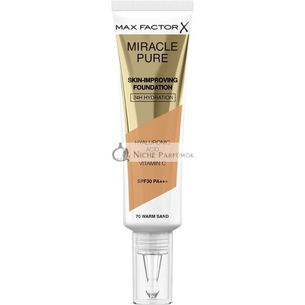 Max Factor Miracle Pure Skin-Improving Foundation dlhotrvajúci make-up s hydratačným účinkom 70 Warm Sand 30 ml