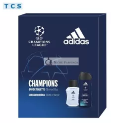   Adidas UEFA Champions Darčeková sada EdT Spray 50ml, 2 v 1 Sprchový gél 250ml