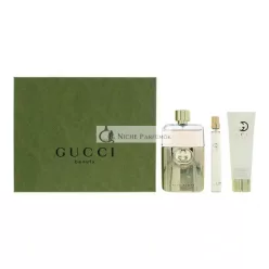   Gucci Ženský Guilty 3-dielna darčeková sada: Eau De Parfum 90 ml - Eau De 10 ml - Telové mlieko 100 ml
