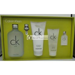   Calvin Klein CK One 200ml EDT + Krém 200ml + Sprchový gél 100ml + EDT 15ml