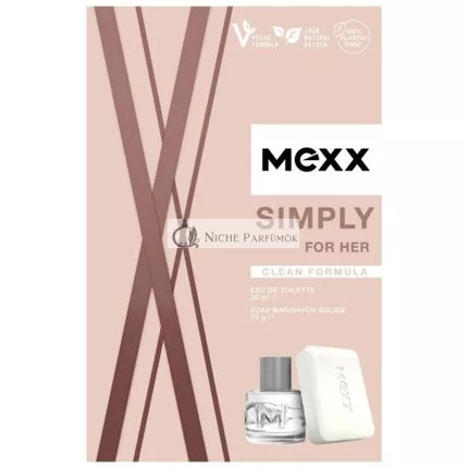 Mexx Simply for Her Darčeková sada Eau de Toilette 20ml a mydlo 75g