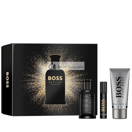 Hugo Boss Bottled Parfum pre mužov, trojdielna vianočná darčeková sada