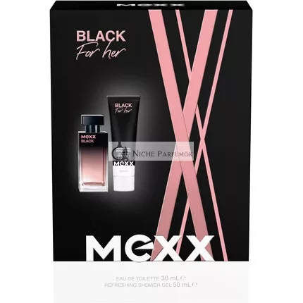 MEXX Black Woman Eau de Toilette darčekový balíček 30ml + sprchový gél 50ml