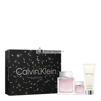 Calvin Klein Euphoria pre mužov Eau de Toilette 3-dielna sviatočná darčeková sada