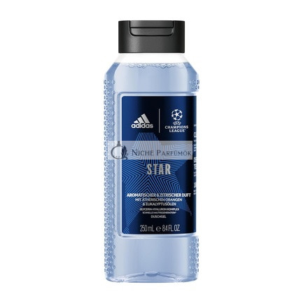 Adidas UEFA Star Edition Pánsky Sprchový Gél Vegánska Formula, 250ml