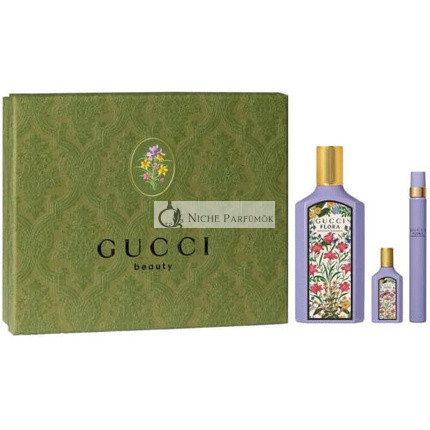 Gucci Flora Úžasná Magnolia 100ml EDP Spray, 10ml EDP Spray & 5ml EDP Darčeková Sada