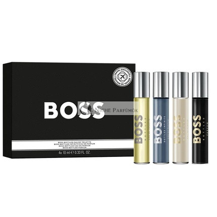 Hugo Boss Miniatúra Set - Obsahuje Bottled Eau De Toilette Spray 10ml, Bottled Eau De Parfum Spray 10ml, Infinite Eau De Parfum Spray 10ml a Bottled Parfum Spray 10ml