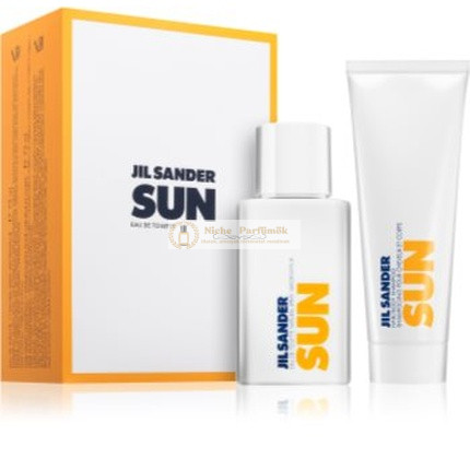 Jil Sander Sun Eau De Toilette Spray a sprchovým gélom darčeková sada pre ženy, 75 ml