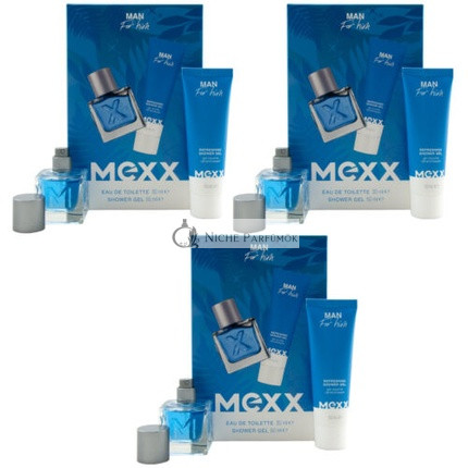 Mexx Darčeková sada pre mužov 3 x 30ml EDT sprej a 3 x 50ml sprchový gél
