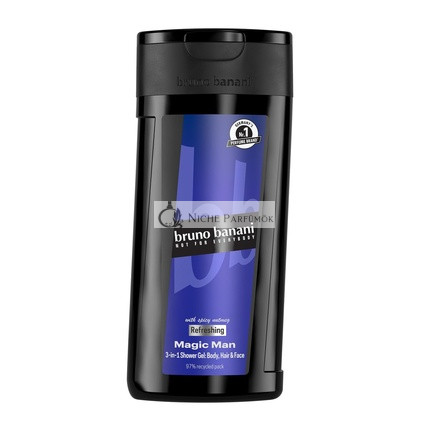 Bruno Banani Magic Man 3 v 1 sprchový gél pre mužov s drevnatou fougère vôňou, 250 ml