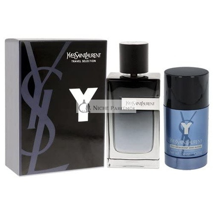 Yves Saint Laurent YSL Y 3,4 EDP Sprej + 2,5 Deodorant Tyčinka pre Mužov 2 Dielna Sada, 100 ml