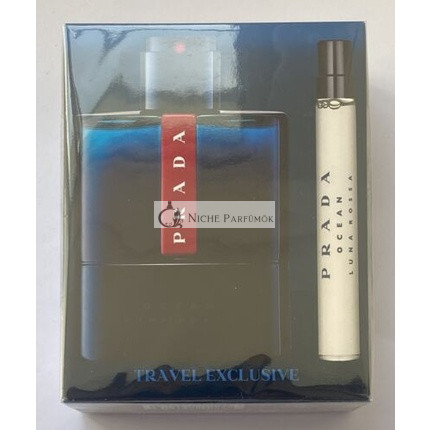 Prada Luna Rossa Ocean EDT, 100ml + 10ml set, Nové, Zapečatená krabička, Dented