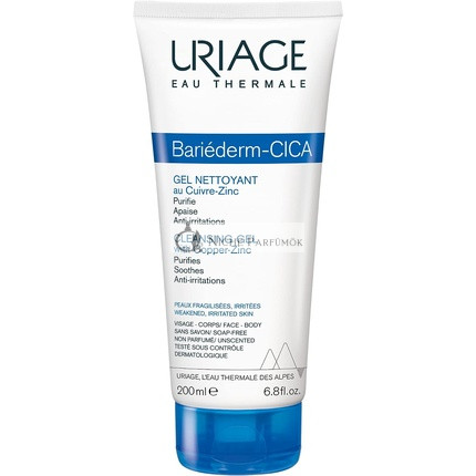 Uriage Bariederm Repairing Cica-cream With Cu-Zn čistiaci gél 200 ml