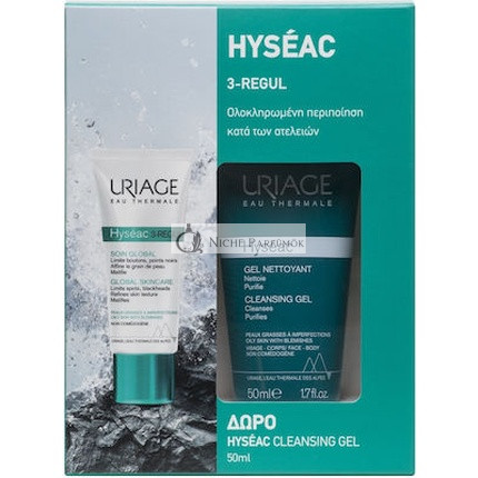 Uriage Promo Hyseac 3-Regul Anti-Blemish Globálna Starostlivosť 40ml S Čistiacim Gélom 50ml