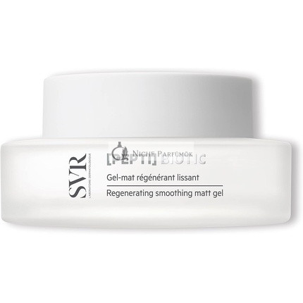 SVR [PEPTI] BIOTIC Balancing Anti-Ageing Face Matt Gel pre mastnú a zmiešanú pleť s peptidmi, hyalurónovou kyselinou, probiotikami a stabilizovaným vitamínom C, 50ml