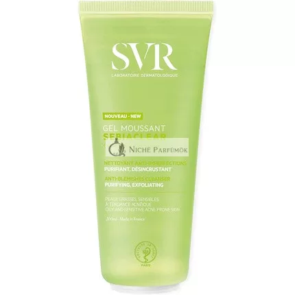 SVR SEBIACLEAR Penivý čistiaci gél na tvár a telo pre mastnú, aknóznu, zmiešanú pleť, 200ml