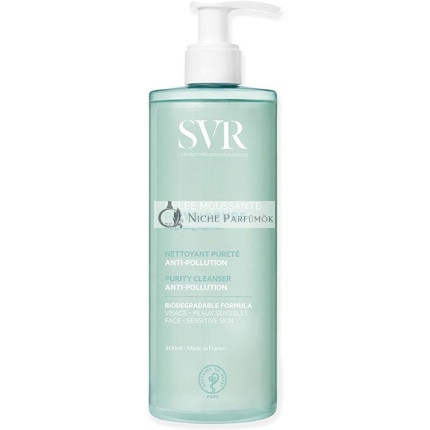SVR PHYSIOPURE Penivý Gél na Tvár/Odlíčenie s Oxygénujúcim Horčíkom pre Normálnu a Vyváženú Pokožku 400ml