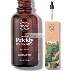   Bionoble Organický olej z kaktusových semien 30ml - 100% čistý, prírodný a studený lisovaný - na tvár, telo, vlasy, bradu, nechty - vegánsky a bez krutosti - sklenená fľaša + pipeta 30 ml