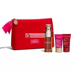   Clarins Dvojité sérum a Super Restorative set 3-dielna vianočná sada na starostlivosť o pleť proti starnutiu