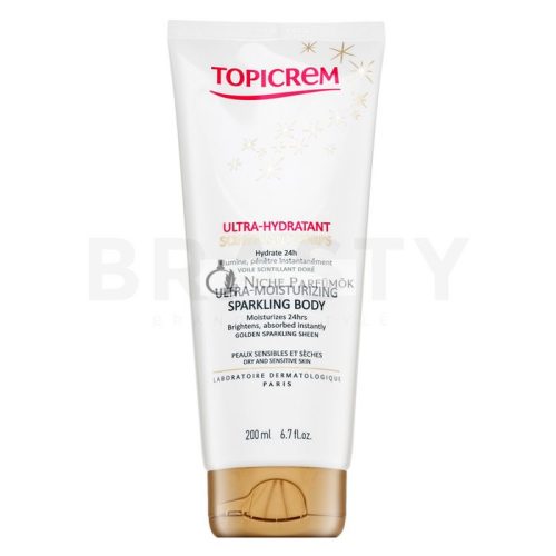 Topicrem Ultra-Moisturizing Sparkling Body hydratačné telové mlieko s trblietkami 200 ml