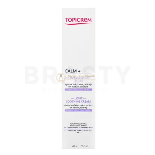Topicrem Calm+ Light Soothing Cream pleťový krém s hydratačným účinkom 40 ml