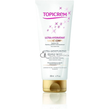 Topicrem Ultra-Moisturizing Pearly Body hydratačné telové mlieko s perleťovým leskom 200 ml