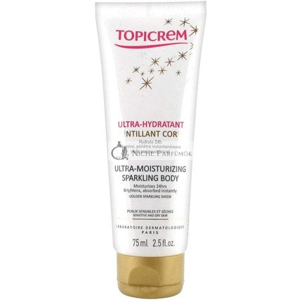 Topicrem hydratačné telové mlieko Ultra-Moisturizing Sparkling Body 75 ml