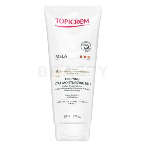 Topicrem MELA hydratačné telové mlieko Unifying Ultra-Moisturizing Milk 200 ml