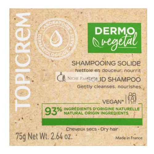Topicrem Dermo Vegetal Solid Shampoo tuhý šampón s vyživujúcim účinkom pre suché vlasy 75 g