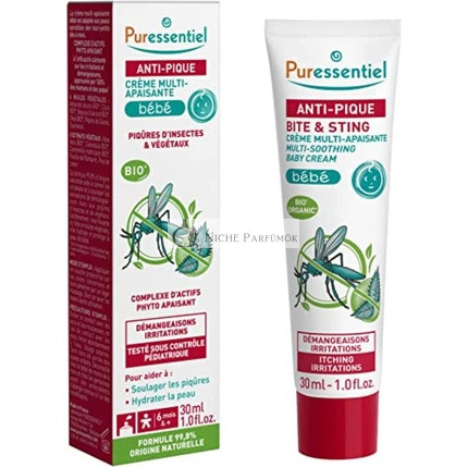 Puressentiel Upokojujúci krém pre bábätká proti uhryznutiu hmyzom a rastlinami, 30ml