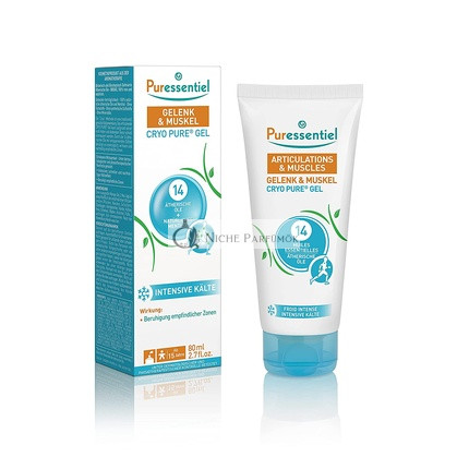 Gél na kĺby a svaly Cryo Pure s 14 esenciálnymi olejmi 80ml - Intenzív chladivý účinok - Upokojuje citlivé oblasti