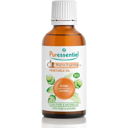 Puressentiel Organický jojobový rastlinný olej lisovaný za studena, certifikovaný organický, 100% čistý a prírodný, na vlasy, pleť a nechty, vegánsky a bez krutosti, 50ml