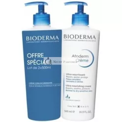   Bioderma Atoderm Ultra-Nourishing Hydratačný Krém 500ml - Balenie 2 ks