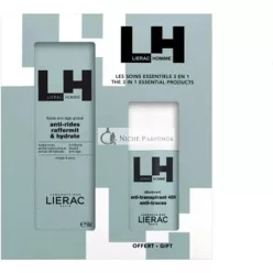   Lierac Homme proti starnutiu fluid v balení + antiperspirant deodorant 48h