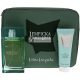 Lolita Lempicka Green Lover pre mužov 3-dielna darčeková sada, 100ml EDT, 75ml gél po holení, 2.5ml taška