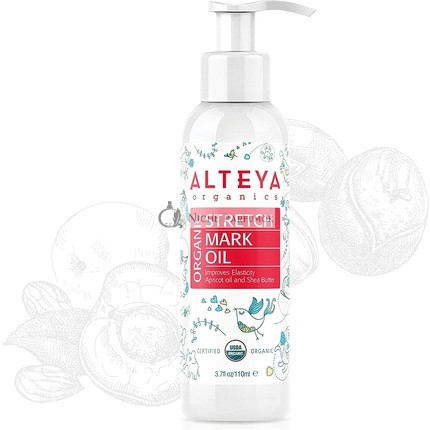Alteya Organický Olej na Strie 110 ml USDA Certifikovaný Čistý Prírodný Prevencia s Bulharským Ružovým Olejom