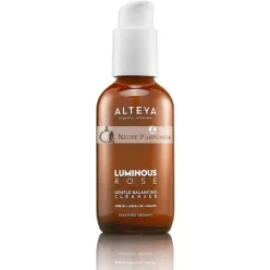   Alteya Organics Luminous Rose Cleanser - 120ml Sklenený Hybridný Čistiaci Prostriedok s Rúžovým Olejom - Pre Všetky Typy Pleti