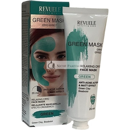 Revuele Anti Acne Action Cryo Effect Zelená Maska na Tvár, 80ml