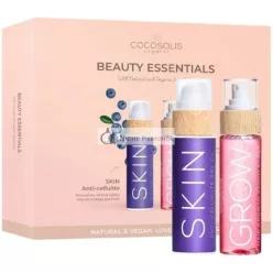   Cocosolis Sada Základných Produktov - Suchý Olej na Pokožku Proti Celulitíde 110 ml a Sprej na Rýchly Rast Vlasov 110 ml