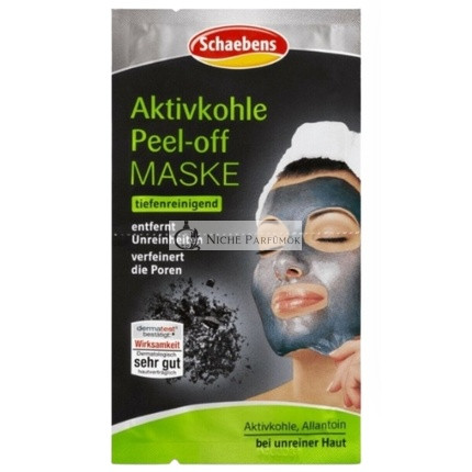 Schaebens Aktivovaný uhlíkový detoxikačný peelingový maska - 16ml, Zmenšujúca póry hlboké čistenie formula