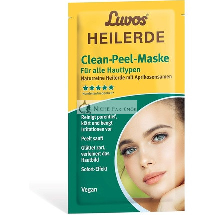 Luvos liečivá ílová čistiaca a peelingová maska s marhuľovými semienkami, 7,5 ml - balenie 2 ks