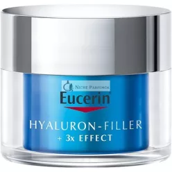   Eucerin Hyaluron-Filler Gél-Krém Nočná Starostlivosť Hydratačný Booster, 50ml - Balenie 3