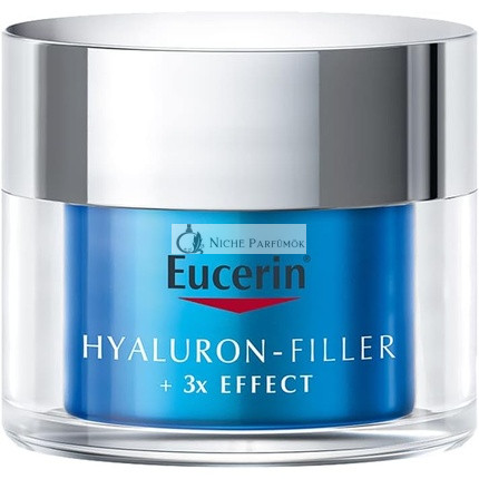 Eucerin Hyaluron-Filler Gél-Krém Nočná Starostlivosť Hydratačný Booster, 50ml - Balenie 3