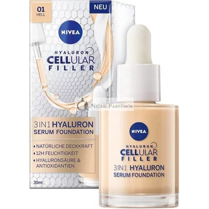 Nivea Hyaluron Cellular Filler 3v1 Sérum Tónovací krém svetlý, 30ml